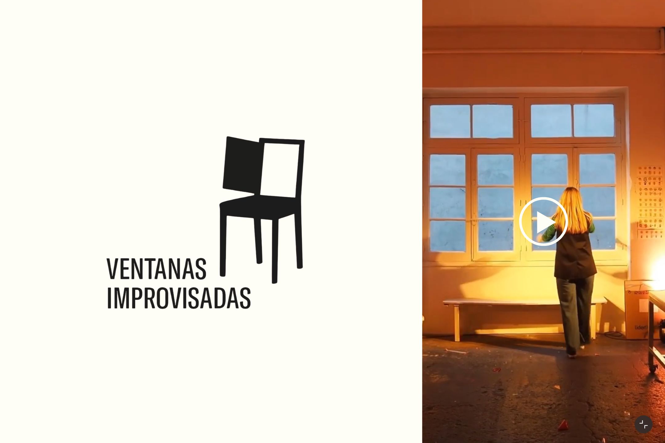 Proyecto Ventanas improvisadas. Vídeo