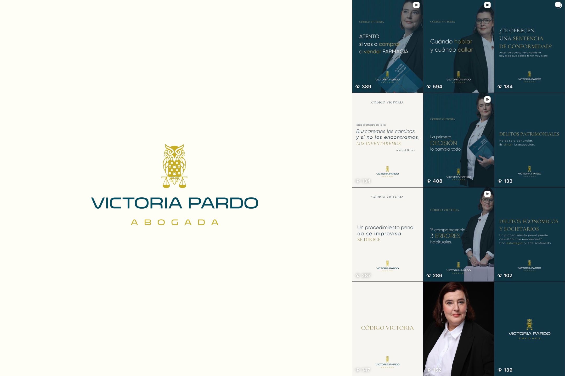 Proyecto Victoria Pardo Abogada. Redes sociales